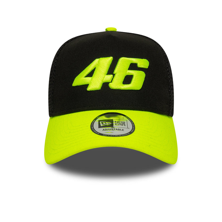 Casquette Valentio Rossi n°46, trucker, VR46, New Era, 9FORTY, noire
