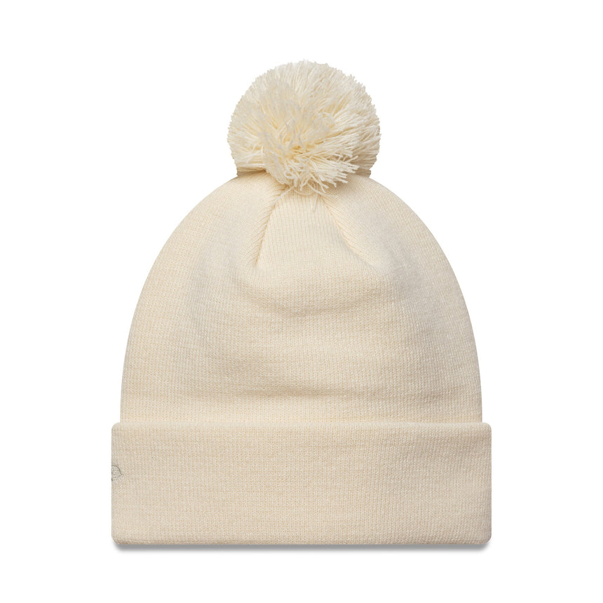Bonnet New York Yankees, pompon métallique, pour femme, New Era, beige