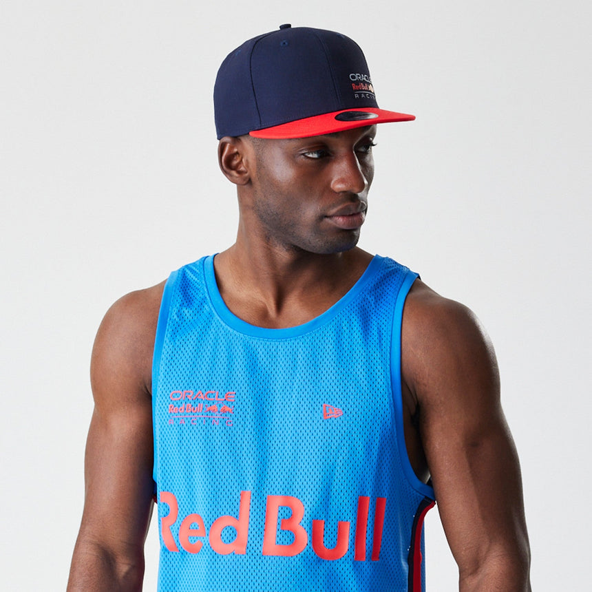 T-shirt sans manches Red Bull Racing, New Era, maille mesh, bleu