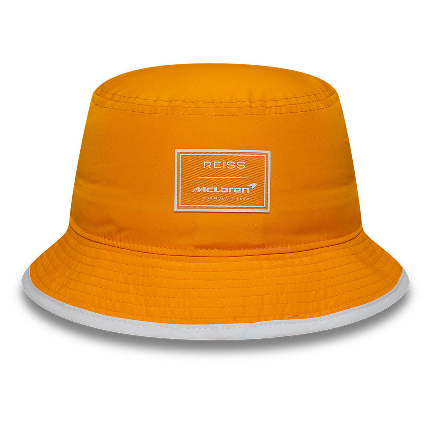 Casquette bucket McLaren x Reiss, de saison, ajustée, New Era, 9FORTY, orange