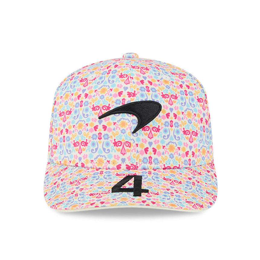 Casquette McLaren, équipe, Lando Norris, édition spéciale Mexique, New Era, 9SEVENTY, blanche