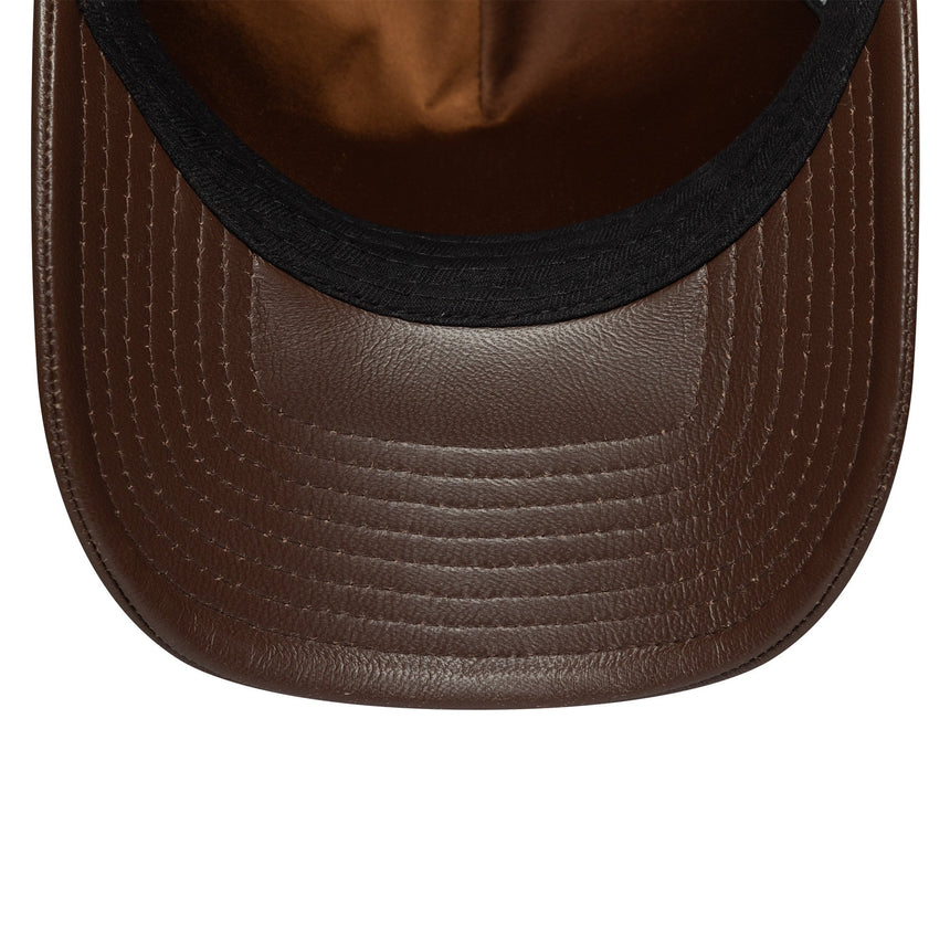 Casquette des Yankees de New York, en cuir, New Era, A-frame, marron