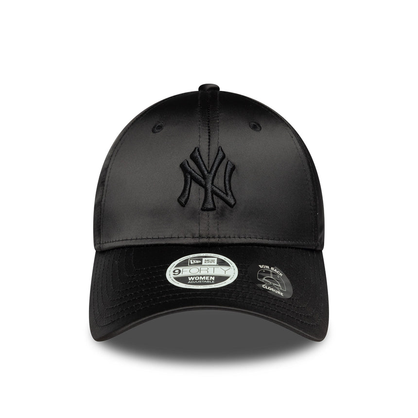 Casquette des New York Yankees, dos à nœud satiné, New Era, 9FORTY, pour femmes, noir