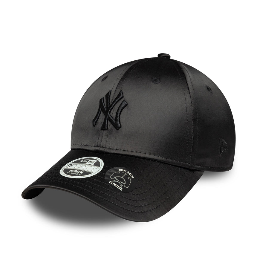 Casquette des New York Yankees, dos à nœud satiné, New Era, 9FORTY, pour femmes, noir