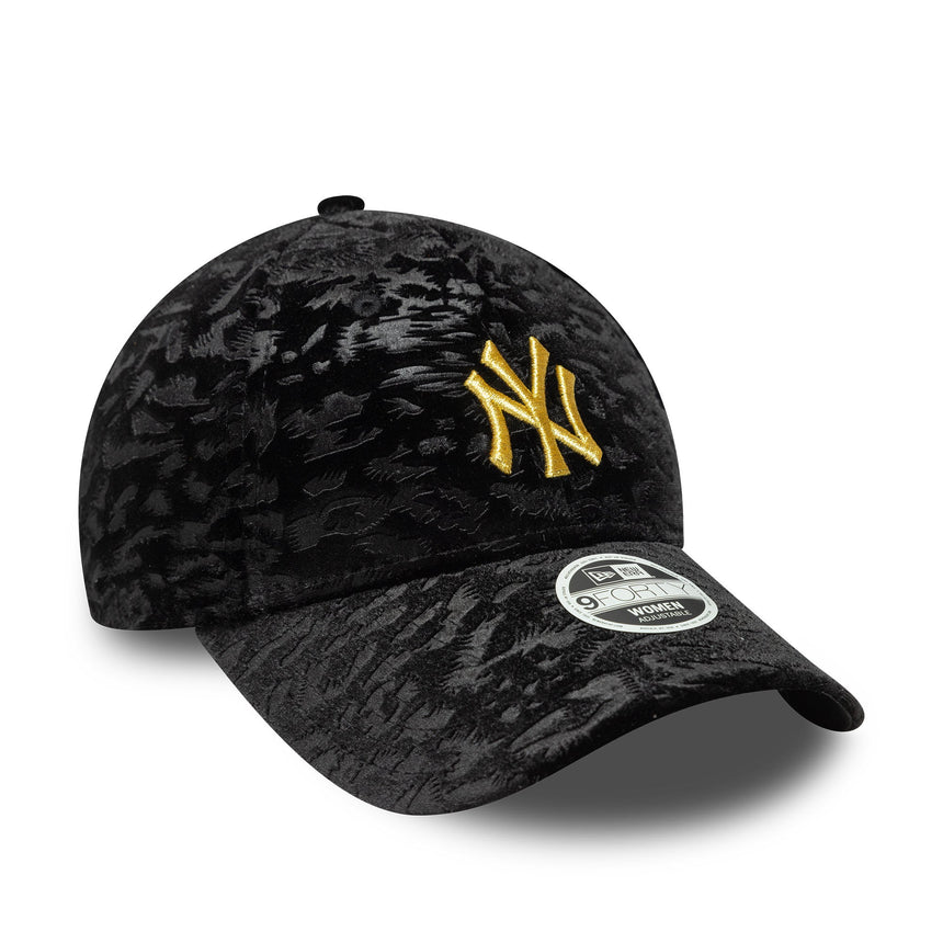 casquette New York Yankees, velours léo, 9FORTY, pour femmes, noir