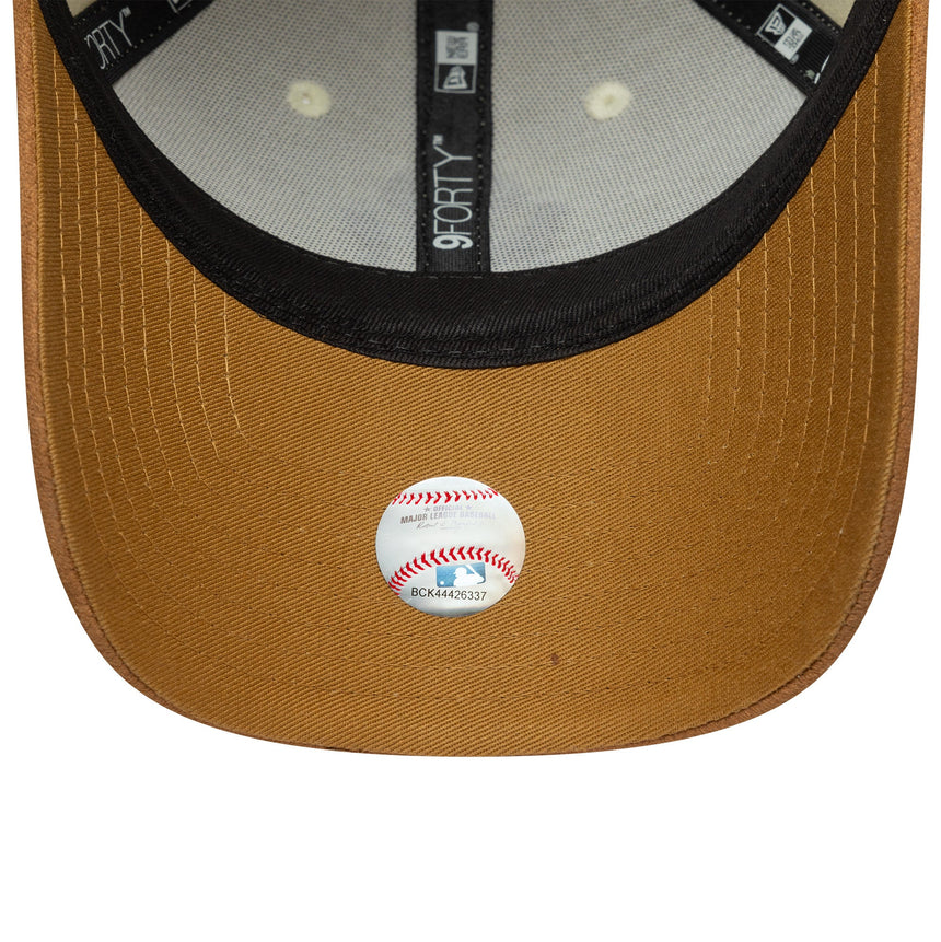 Casquette New York Yankedds, pour femmes, suède synthétique, 9FORTY, beige