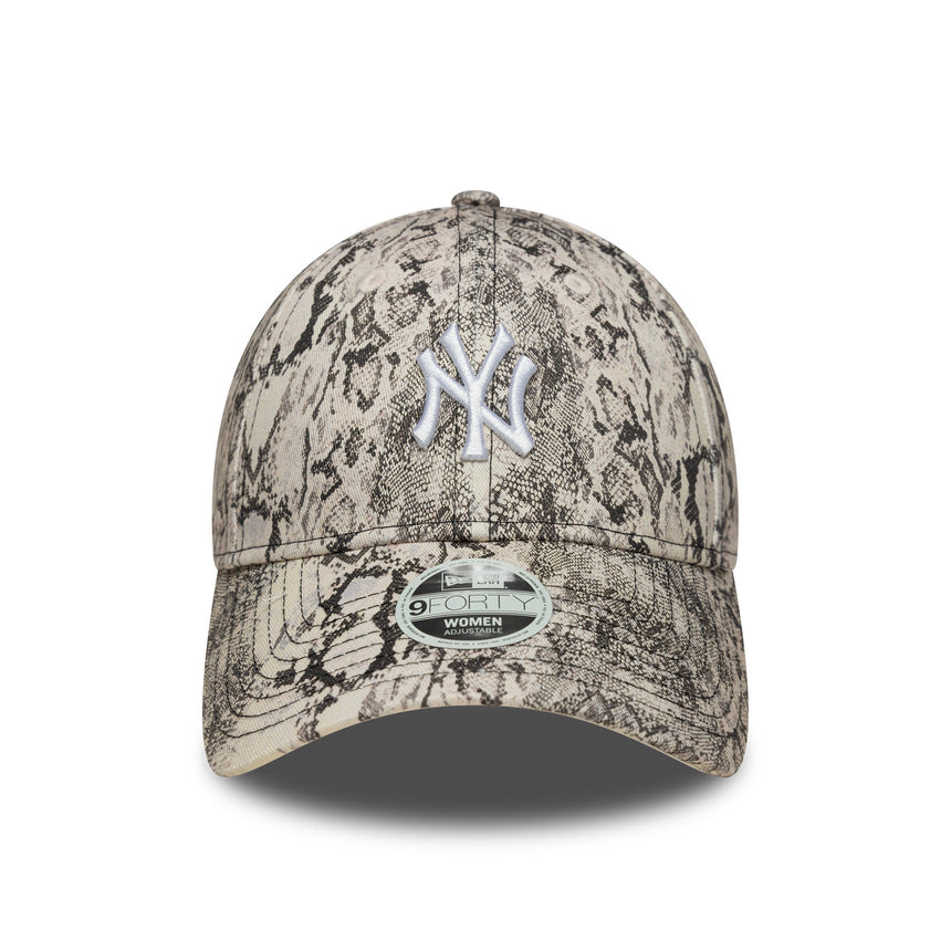 Casquette New York Yankees, motif serpent, 9FORTY, New Era, gris