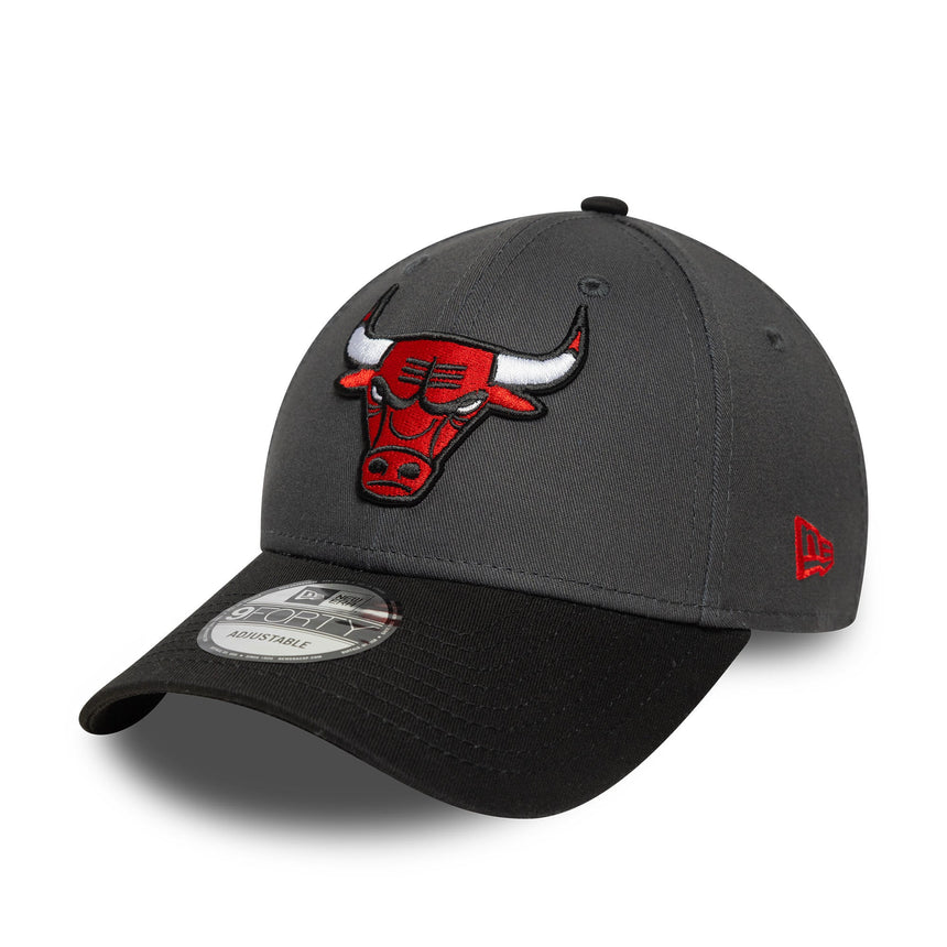Casquette des Chicago Bulls, patch sur le côté, New Era, 9FORTY, gris, gris