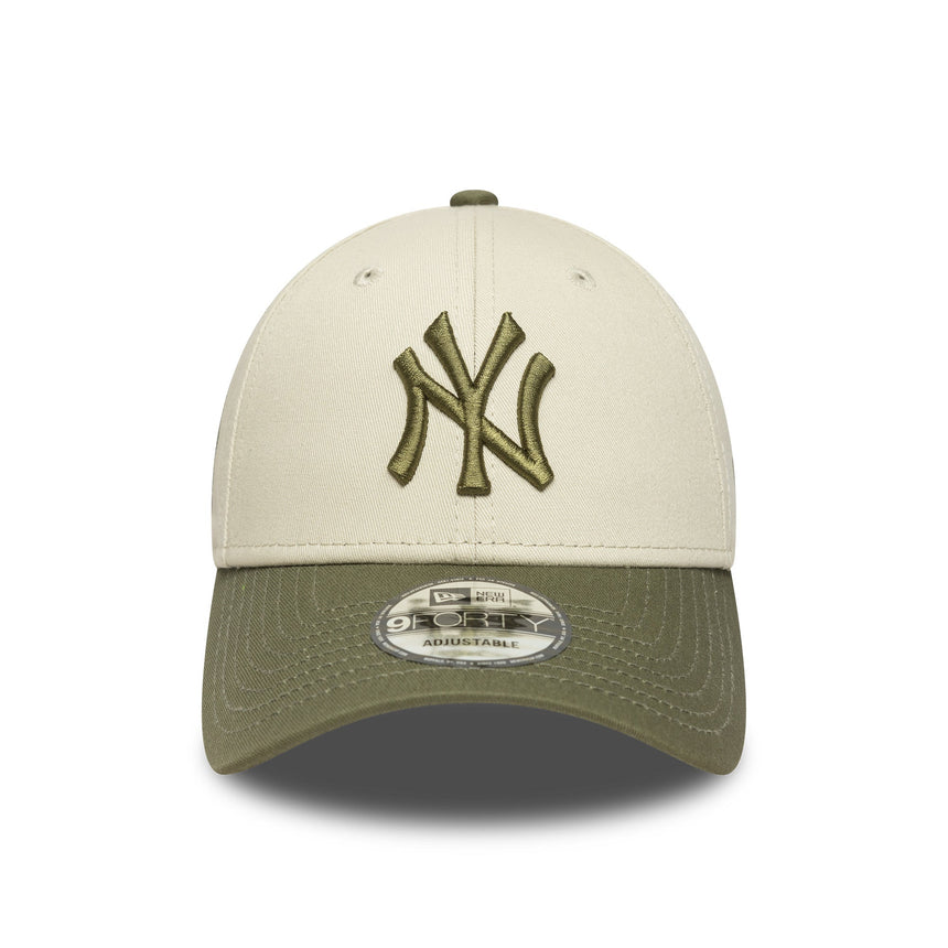 Casquette des New York Yankees, écusson latéral, New Era, 9FORTY, camouflage, gris