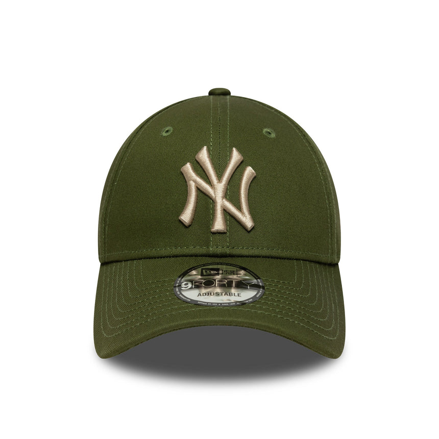 Casquette des New York Yankees, couleur unie, New Era, 9FORTY, verte