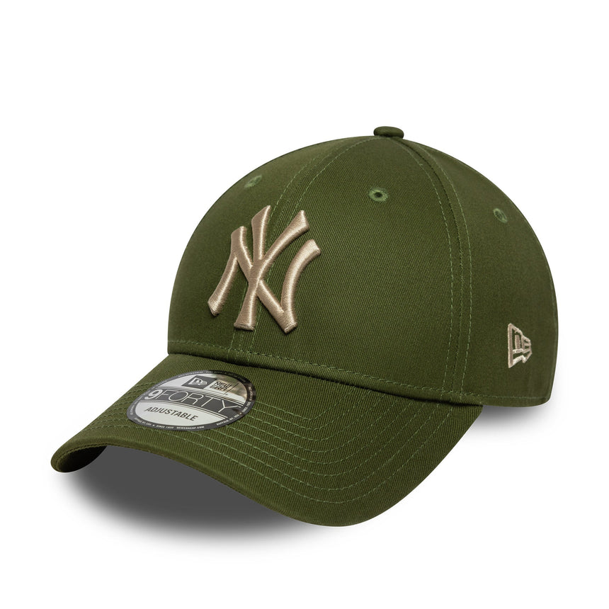 Casquette des New York Yankees, couleur unie, New Era, 9FORTY, verte