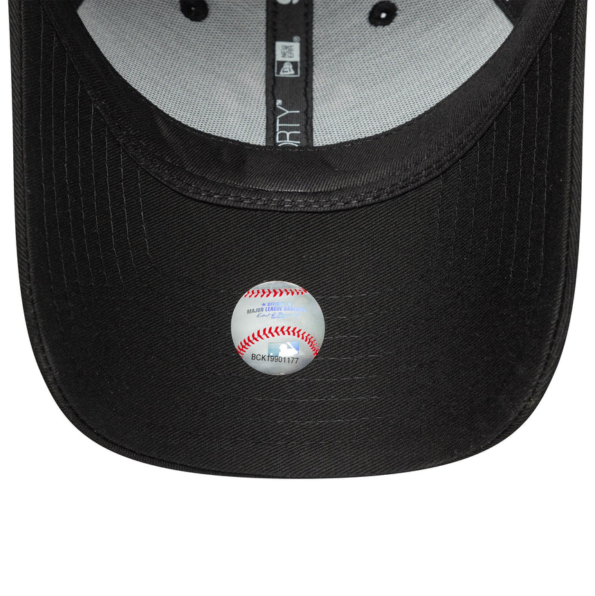 Casquette New York Yankees, logo métallique, 9FORTY, noir