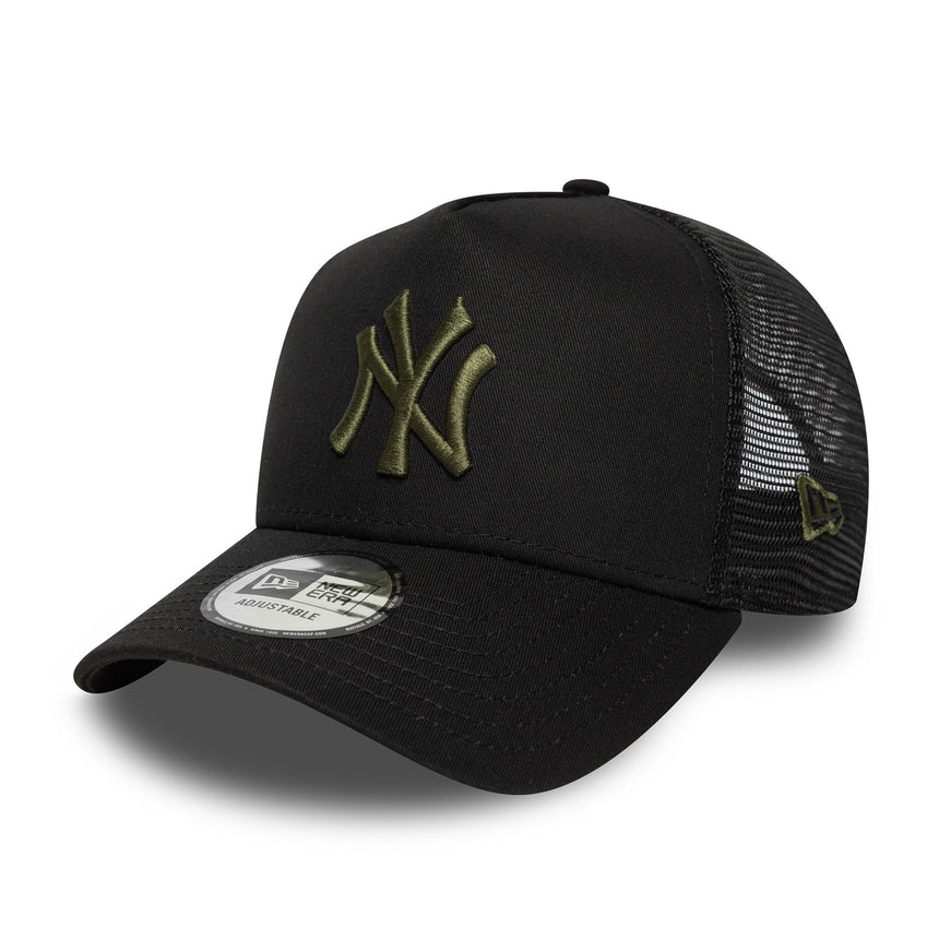 Casquette trucker des New York Yankees, essentiel de ligue, RIG, noire