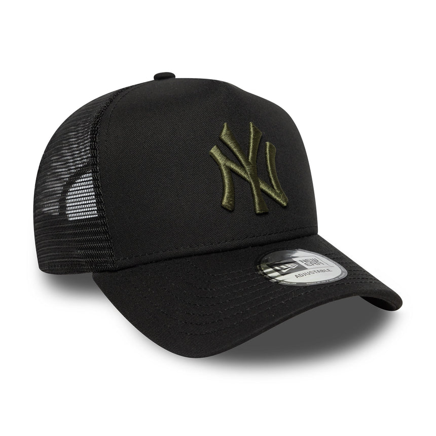Casquette trucker des New York Yankees, essentiel de ligue, RIG, noire