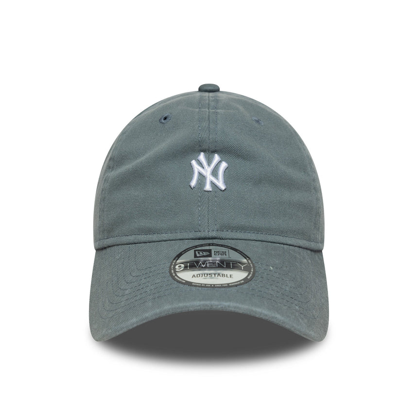 Casquette des Yankees de New York, logo mini lavé, New Era, 9TWENTY, gris