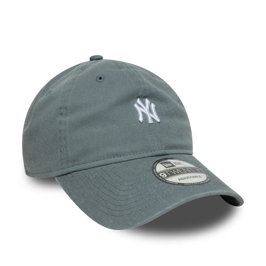 Casquette des Yankees de New York, logo mini lavé, New Era, 9TWENTY, gris