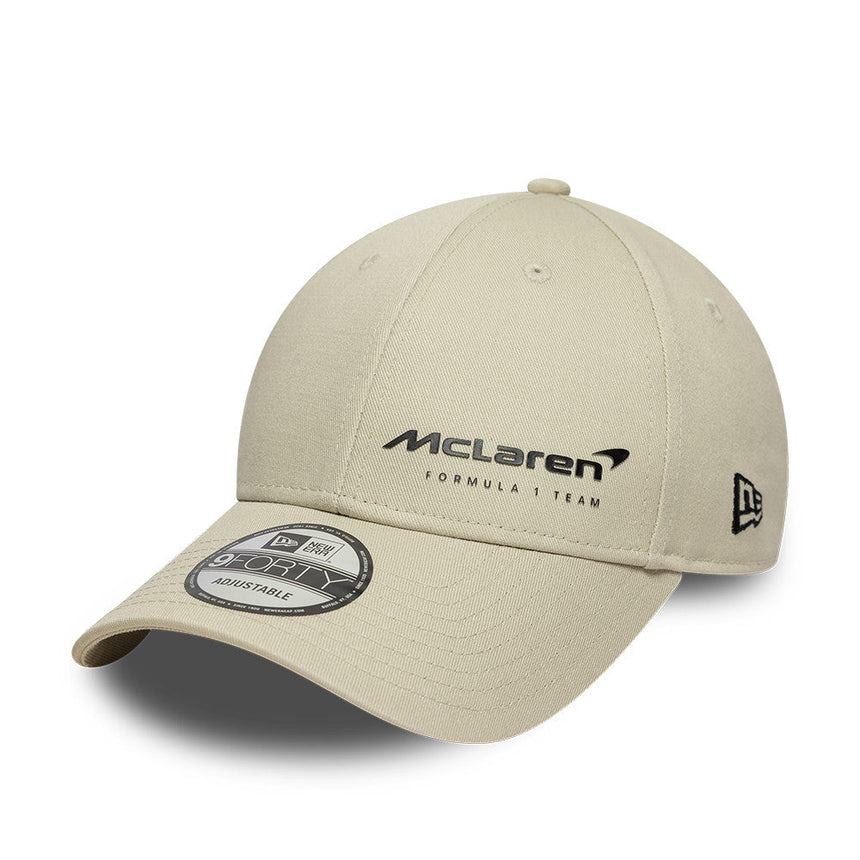 Casquette McLaren, essentielle, New Era, 9FORTY, crème