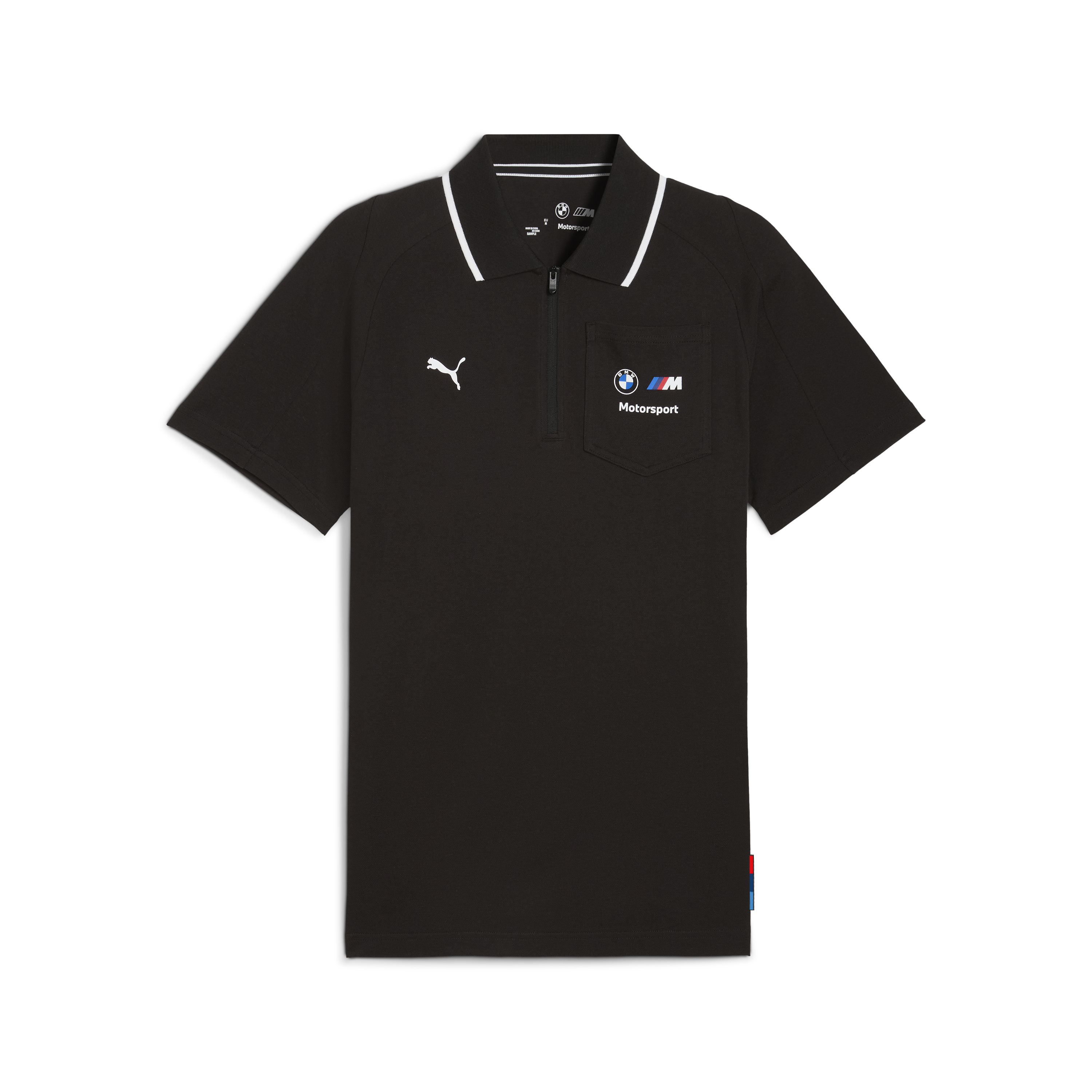 Polo zippé BMW, Puma, MMS, noir 🔥