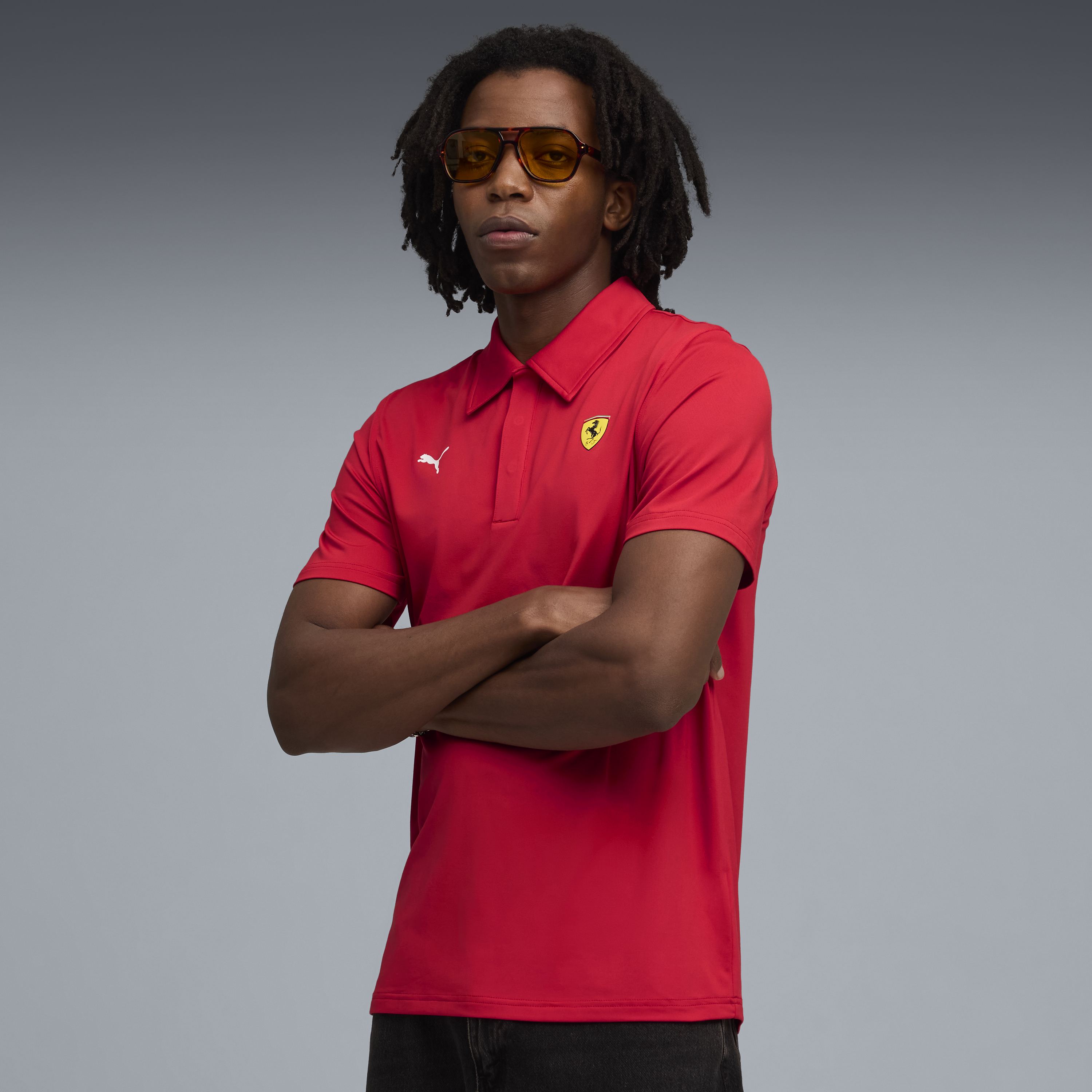 Polo Ferrari, Puma, vêtement de sport Cloudspun, rouge 🔥