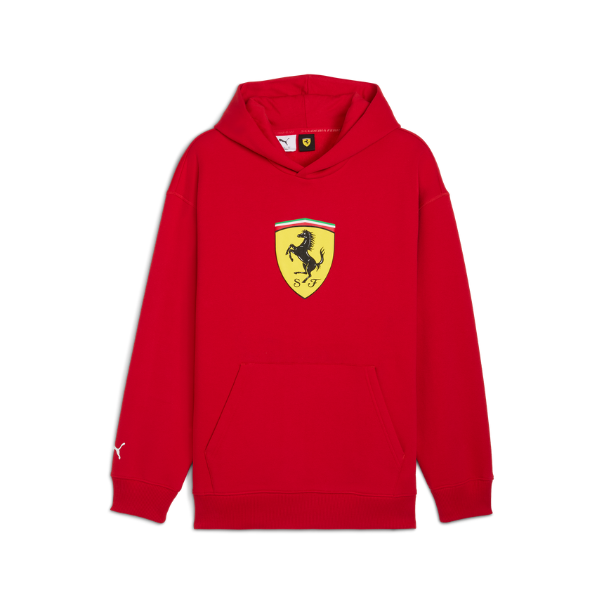 Sweat à capuche Ferrari, Puma, vêtement de sport, logo écusson, rouge