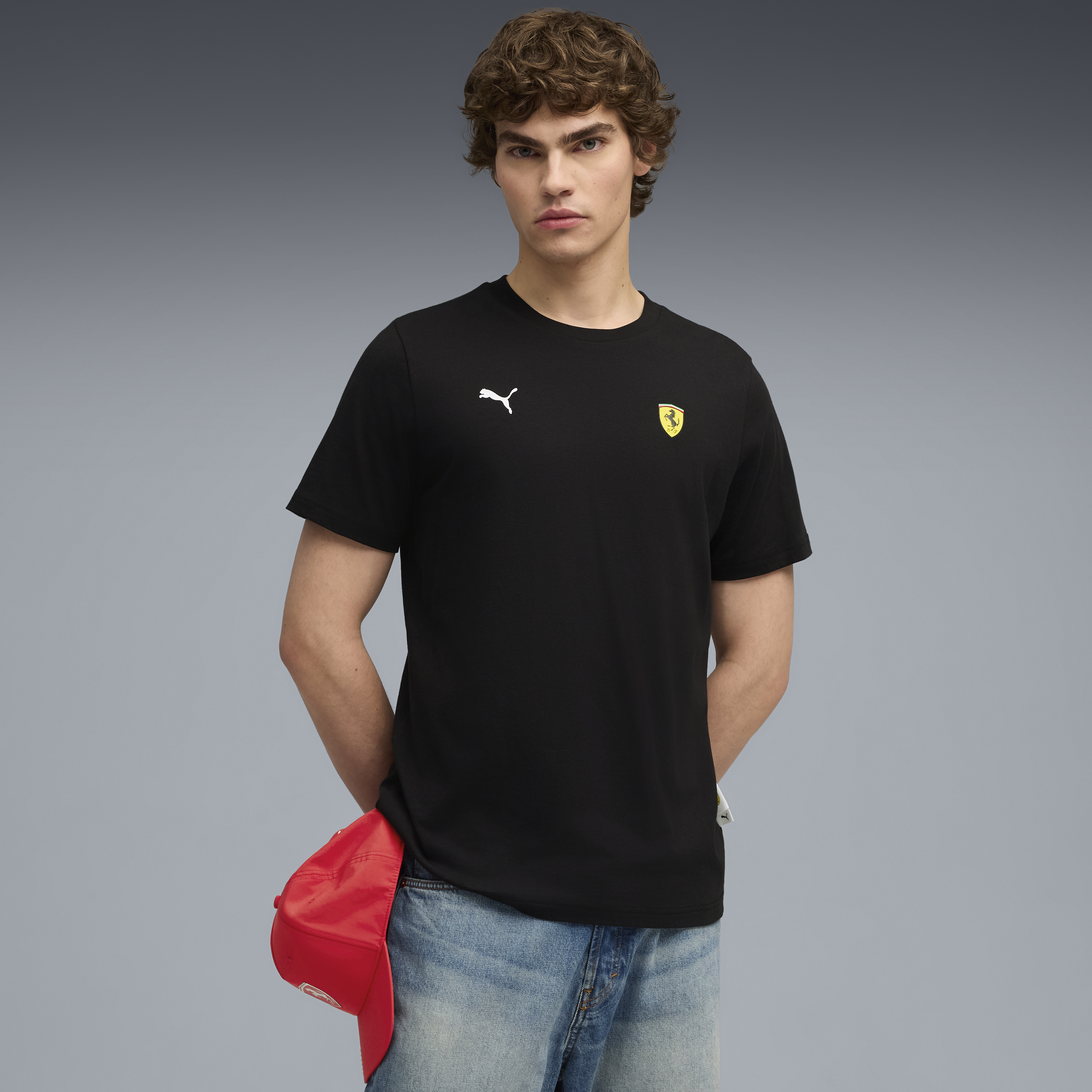 T-shirt graphique Ferrari, Puma, noir