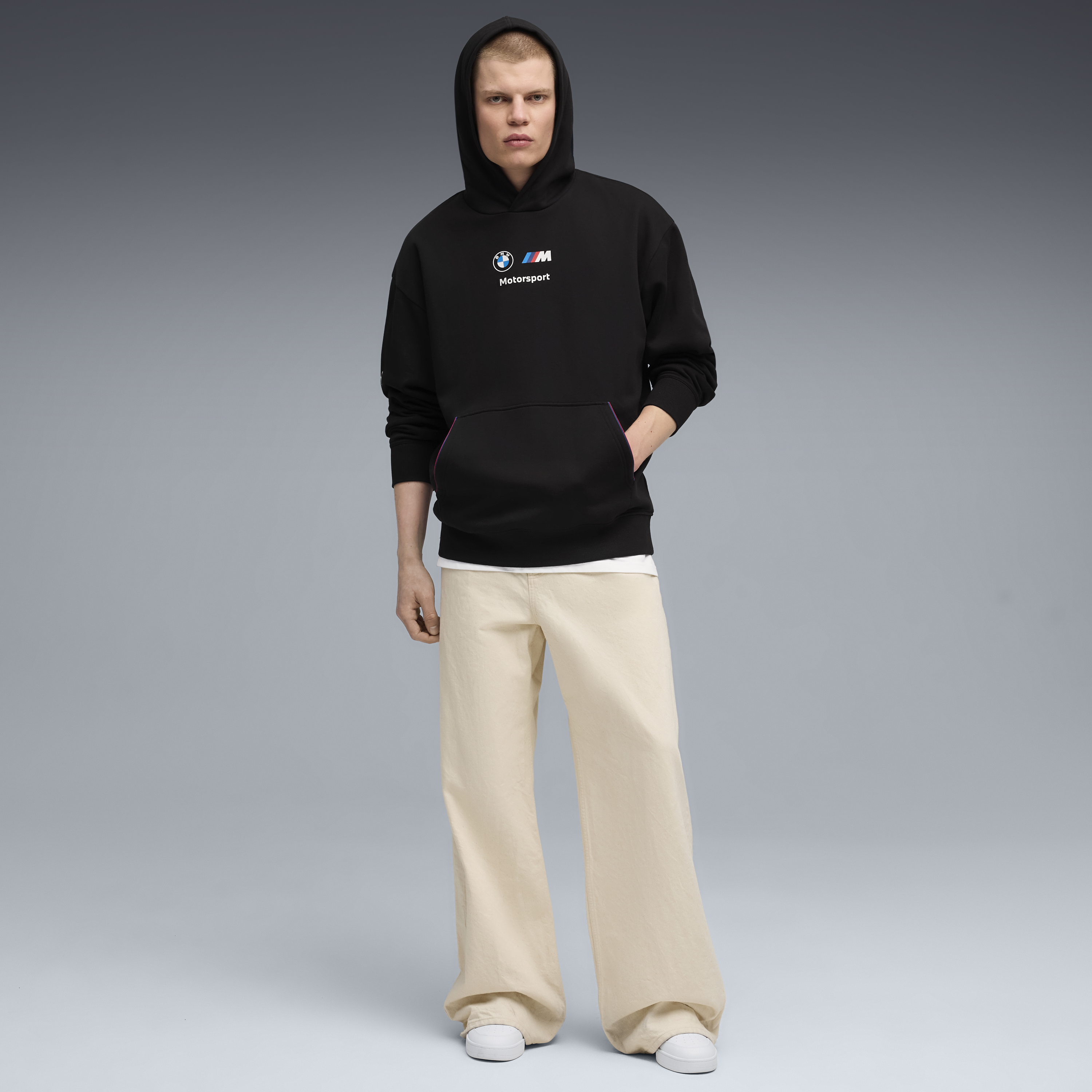 Sweat à capuche polaire BMW, Puma, MMS, essential+, noir