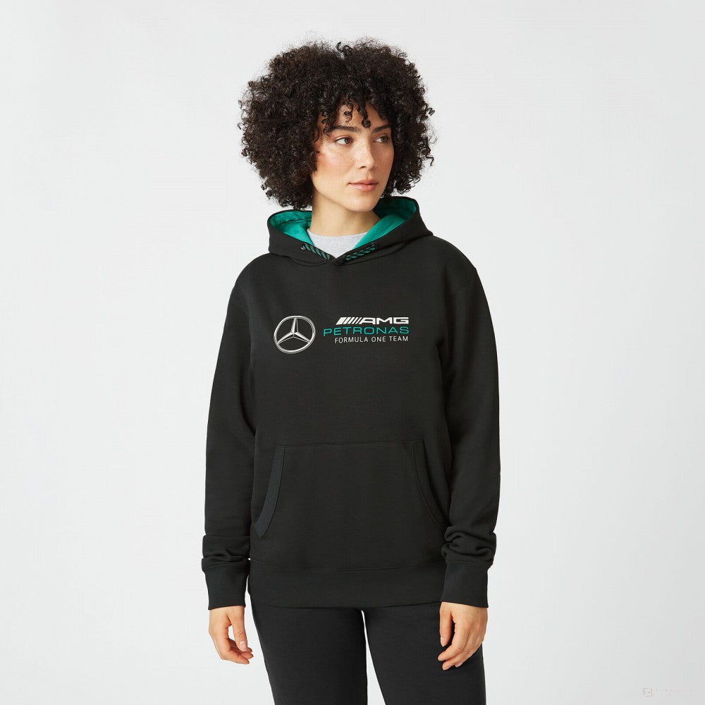 Mercedes Team Sweat á Capuche Logo, Noir, 2022 - FansBRANDS®