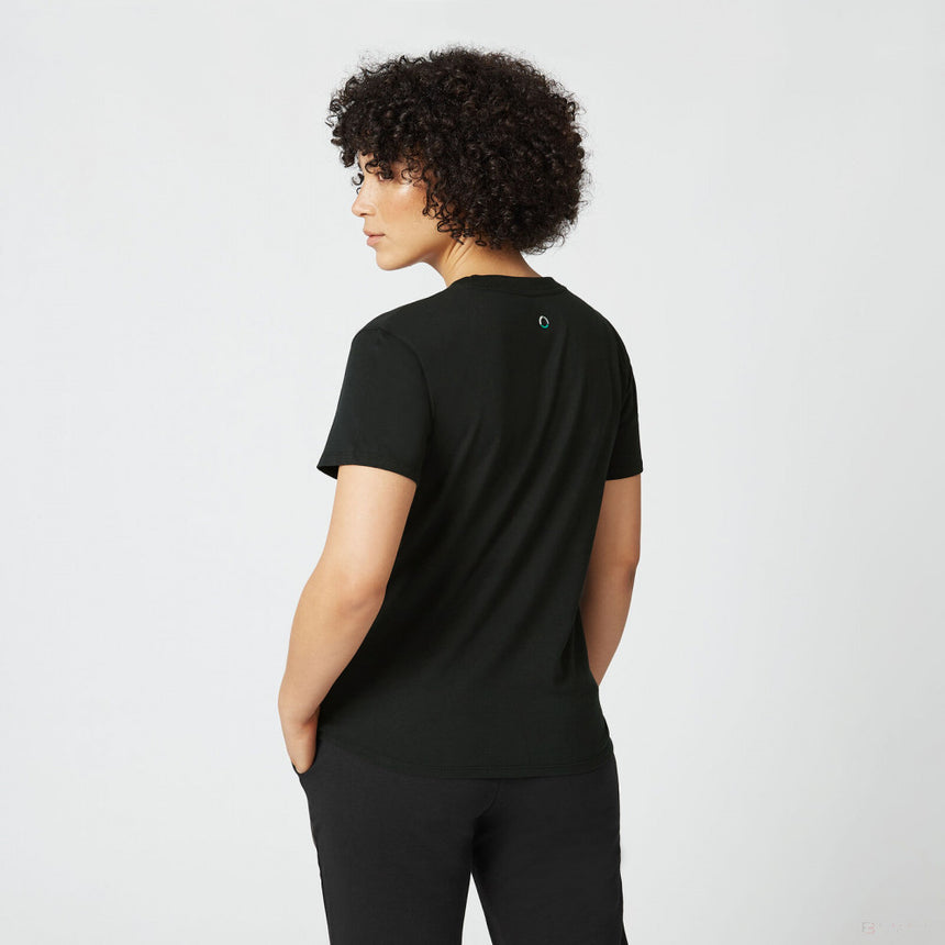 Mercedes T-shirt col rond Femmess, Large Logo, Noir, 2022 - FansBRANDS®