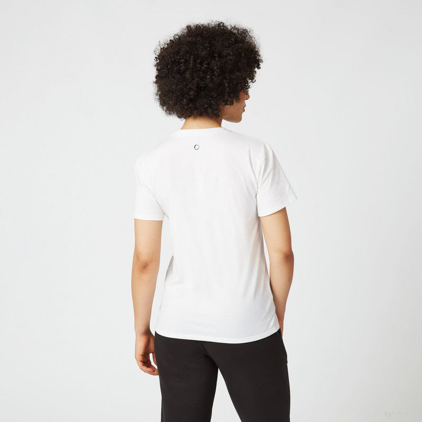 Mercedes T-shirt col rond Femmess, Large Logo, Blanc, 2022 - FansBRANDS®