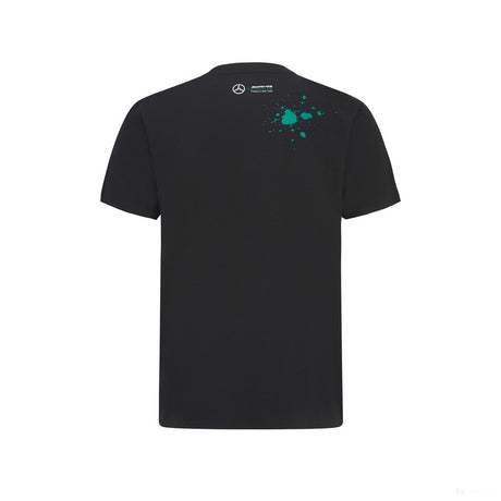 Mercedes Lewis Hamilton T-shirt col rond, LEWIS #44, Noir, 2022 - FansBRANDS®