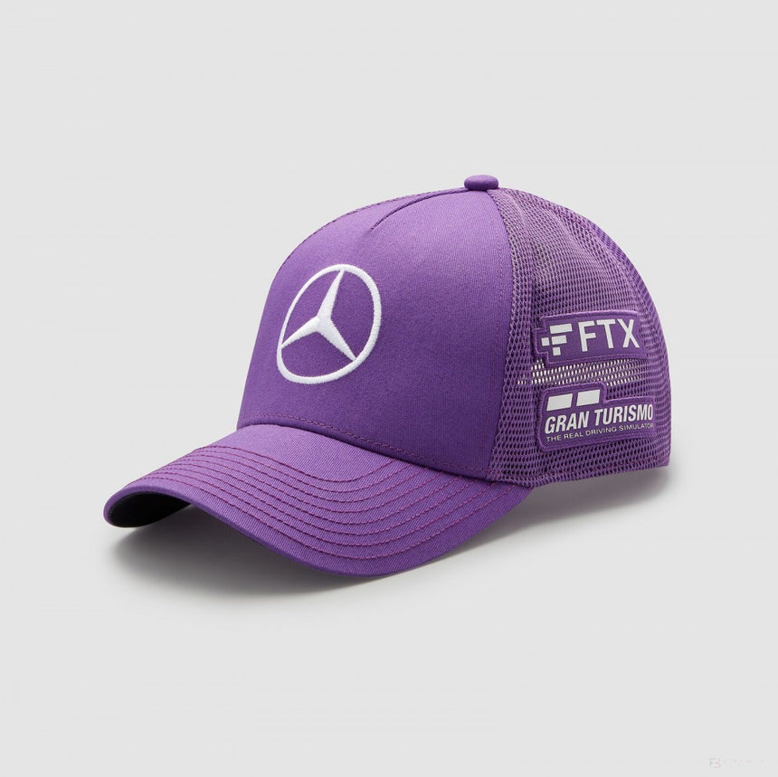 Mercedes Casquette de baseball, Lewis Hamilton Trucker, Mauve, 2022 - FansBRANDS®