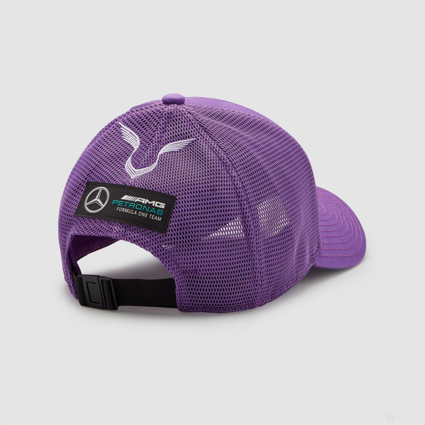Mercedes Casquette de baseball, Lewis Hamilton Trucker, Mauve, 2022 - FansBRANDS®