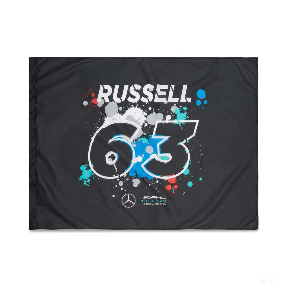 Mercedes Drapeau, George Russell 120x90 cm, Multicolore, 2022 - FansBRANDS®