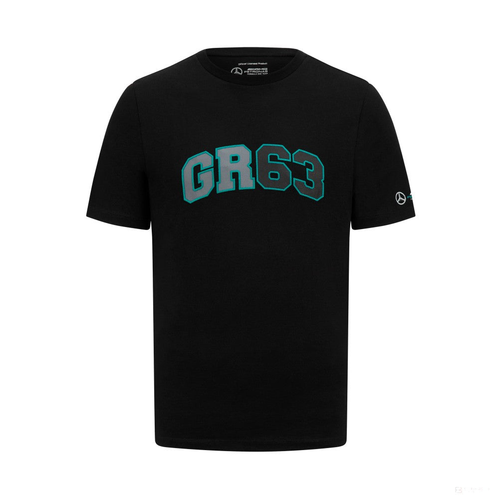 T-Shirt logo Mercedes George Russell, hommes, noir - FansBRANDS®