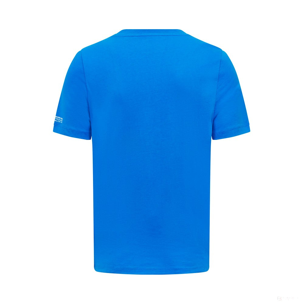 T-shirt logo Mercedes George Russell, Hommes, Bleu - FansBRANDS®