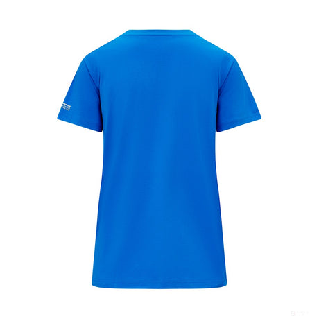 T-Shirt Logo Mercedes George Russell, Femmes, Bleu - FansBRANDS®