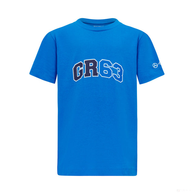 T-Shirt logo Mercedes George Russell, enfants, bleu - FansBRANDS®