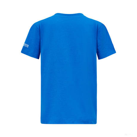 T-Shirt logo Mercedes George Russell, enfants, bleu - FansBRANDS®