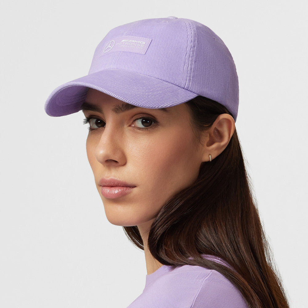 Chapeau rétro en velours côtelé Mercedes, violet - FansBRANDS®