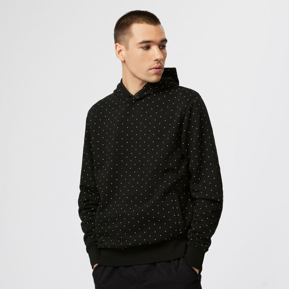 Sweat à capuche à pois Mercedes, noir - FansBRANDS®
