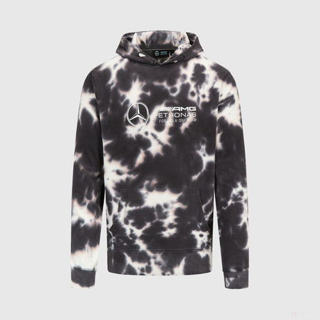 Sweat à capuche 'Tie Dye' de Mercedes, gris - FansBRANDS®
