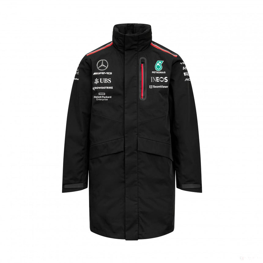 Mercedes Team, Imperméable pour hommes, Noir, 2023 - FansBRANDS®