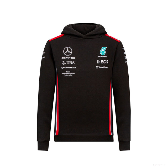 Sweat-shirt à capuche pour enfants de l'équipe Mercedes, noir, 2021 - FansBRANDS®