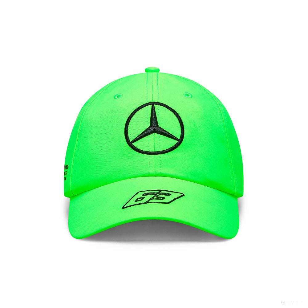 Équipe Mercedes, casquette de pilote George Russell vert fluo, 2023 - FansBRANDS®