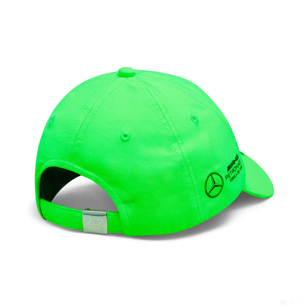 Équipe Mercedes, casquette de pilote George Russell vert fluo, 2023 - FansBRANDS®