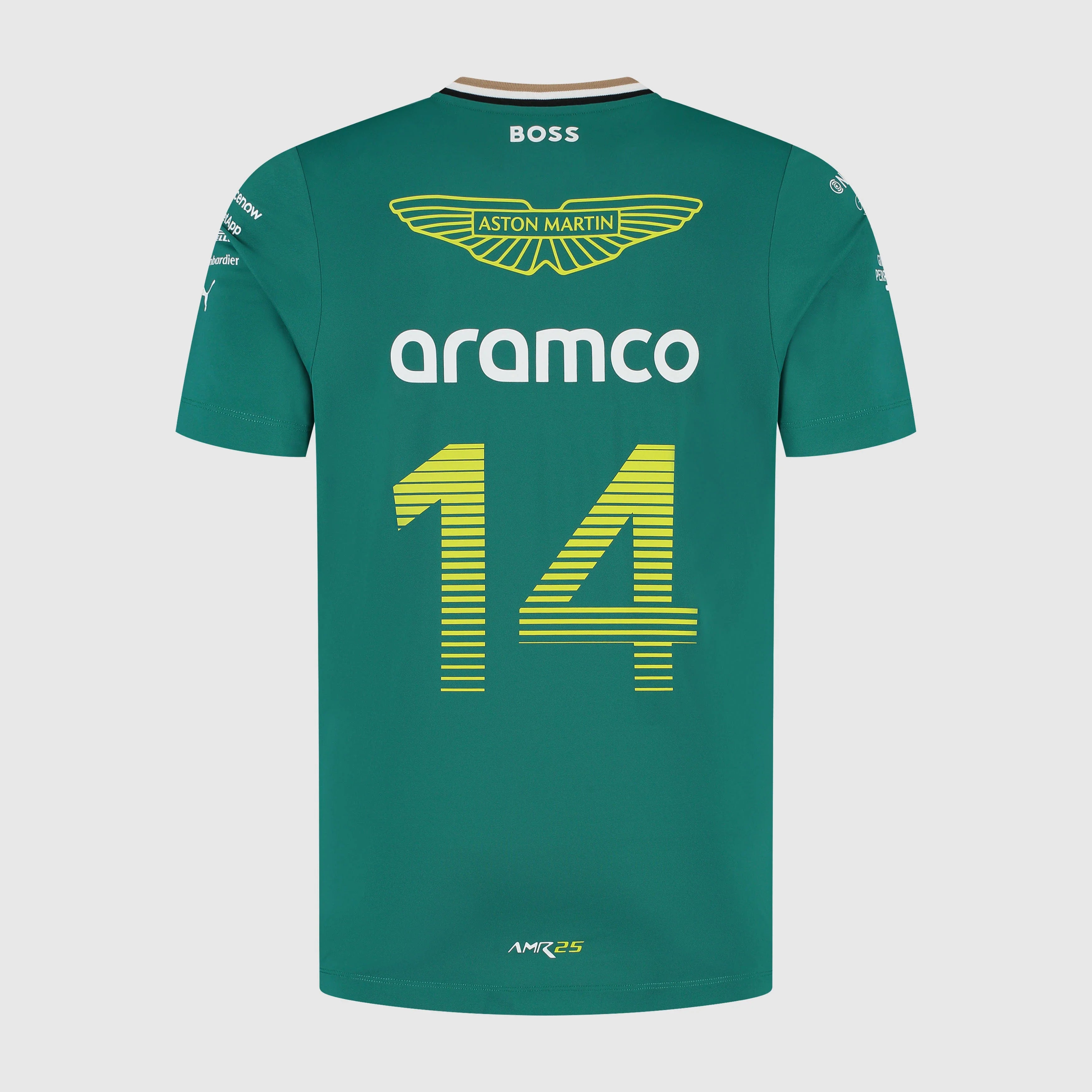 Aston Martin AMF1, Équipe, T-Shirt, Fernando Alonso, Vert 🔥