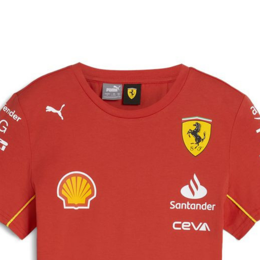 Camiseta Ferrari, Puma, equipo, niño, roja, 2024