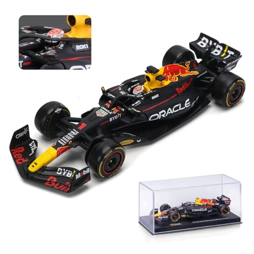 Modèle réduit Red Bull Racing RB19, bburago, 1:43, Max Verstappen #1, boîte en acrylique, 2023