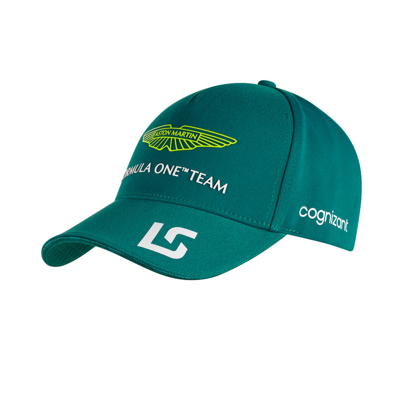 Gorra oficial de Lance Stroll de Aston Martin Aramco Cognizant F1 - Verde, para niños, 2023