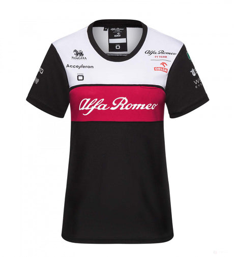 2022, Noir, Femmess, Alfa Romeo Team T-shirt - FansBRANDS®